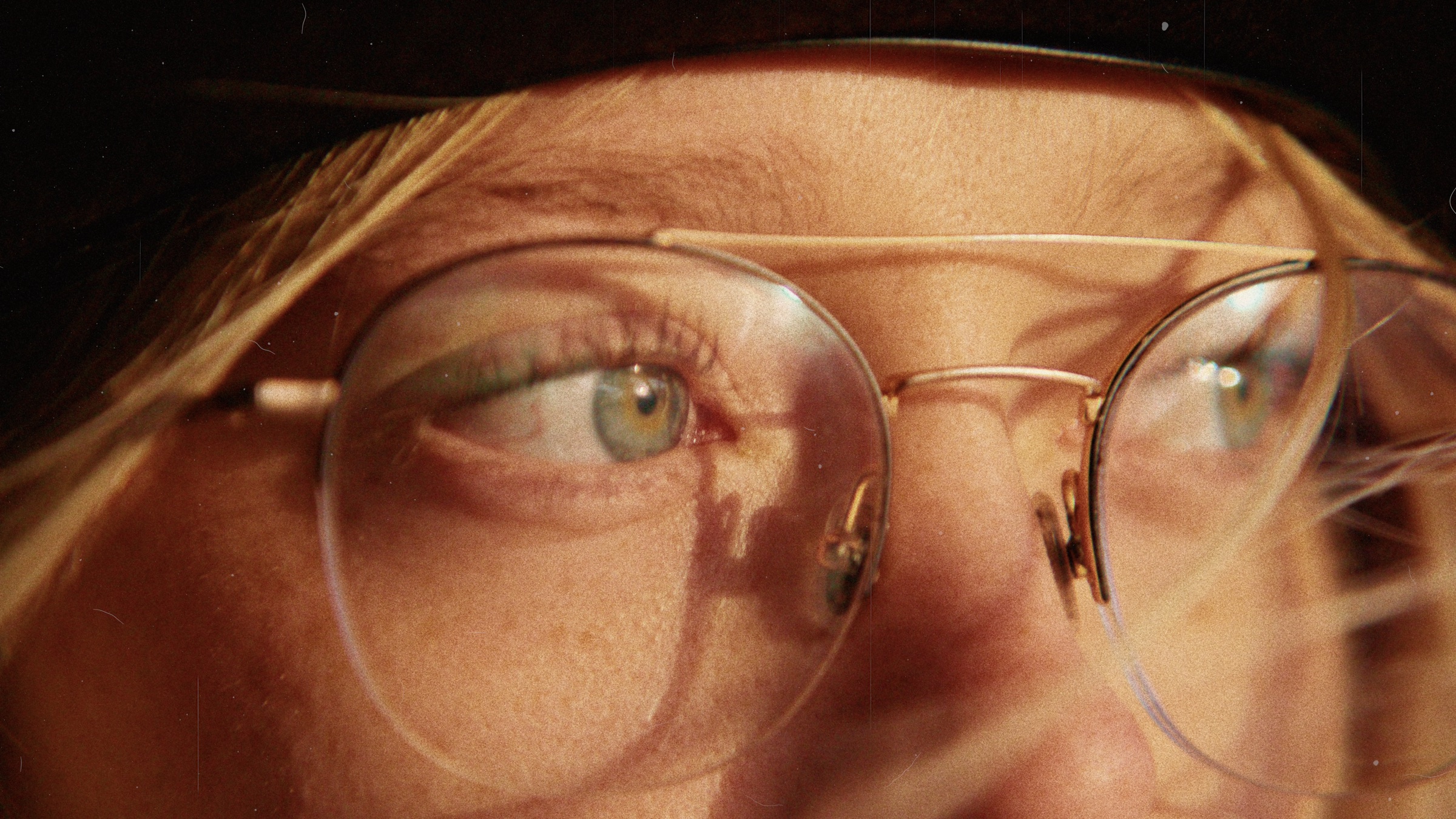 The same portrait with film grain